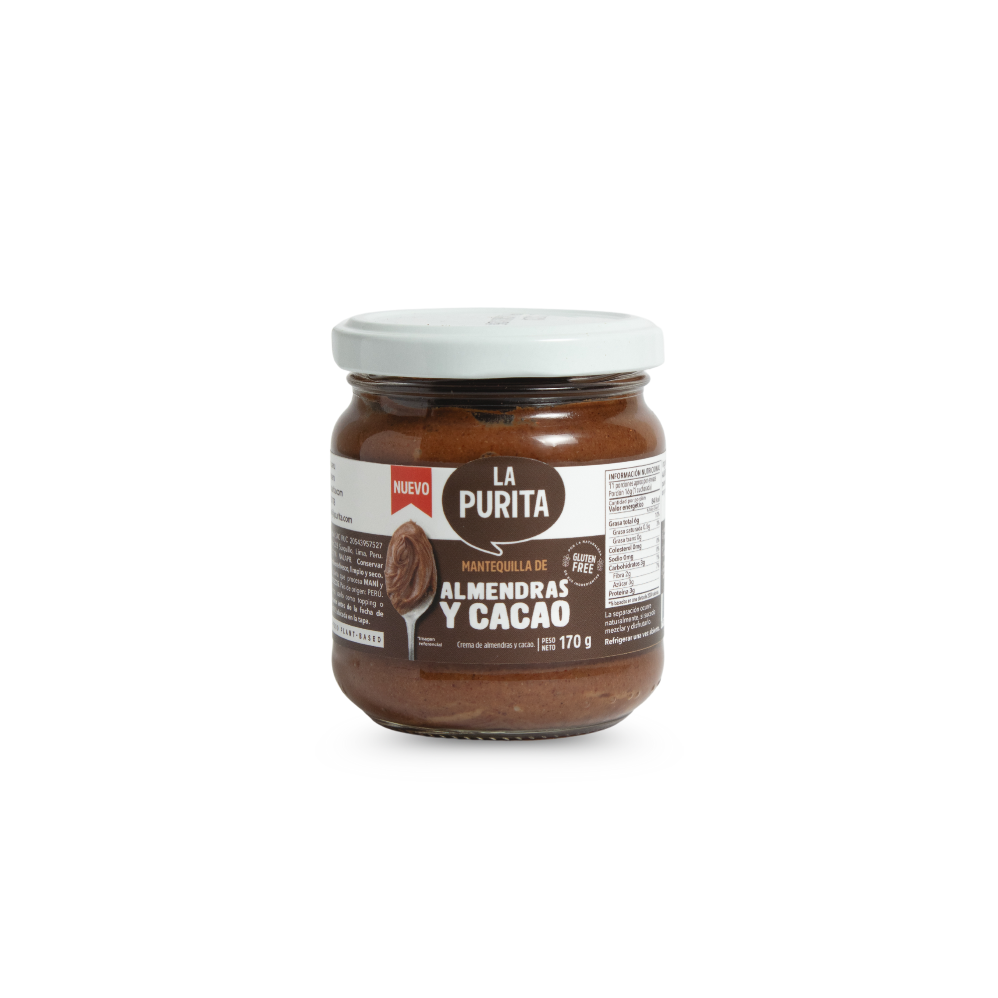 Mantequilla de Almendras y Cacao, 170g